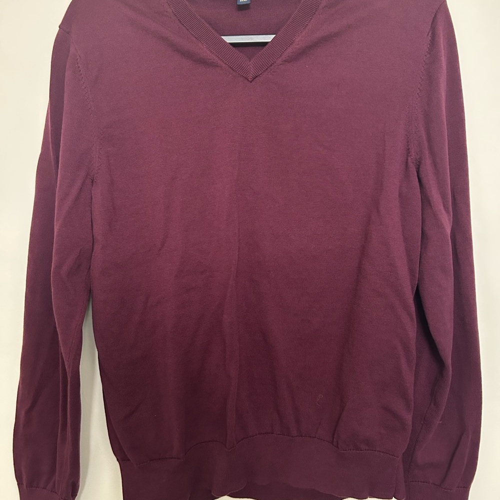 Brooks Brothers Men's V-Neck Sweater in Burgundy